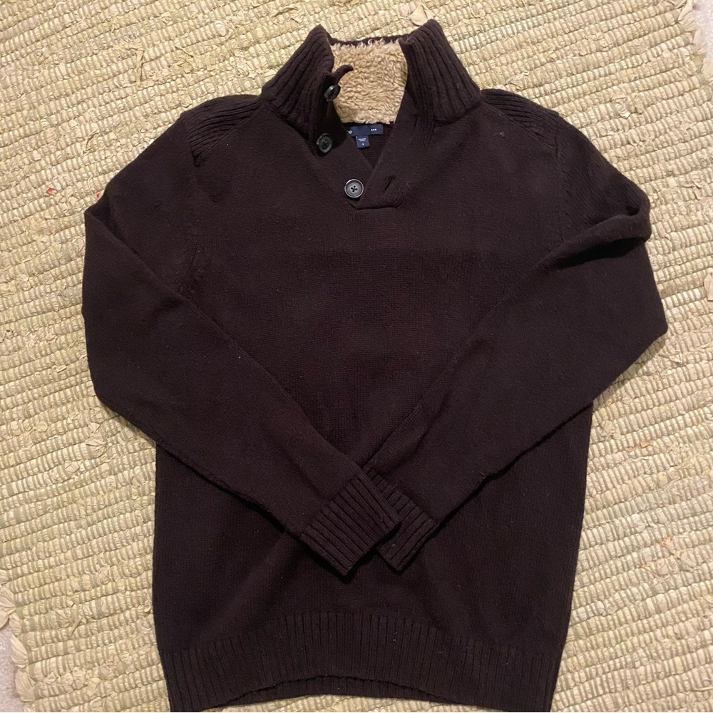 VINTAGE Men's Turtleneck Sweater in Rich Brown